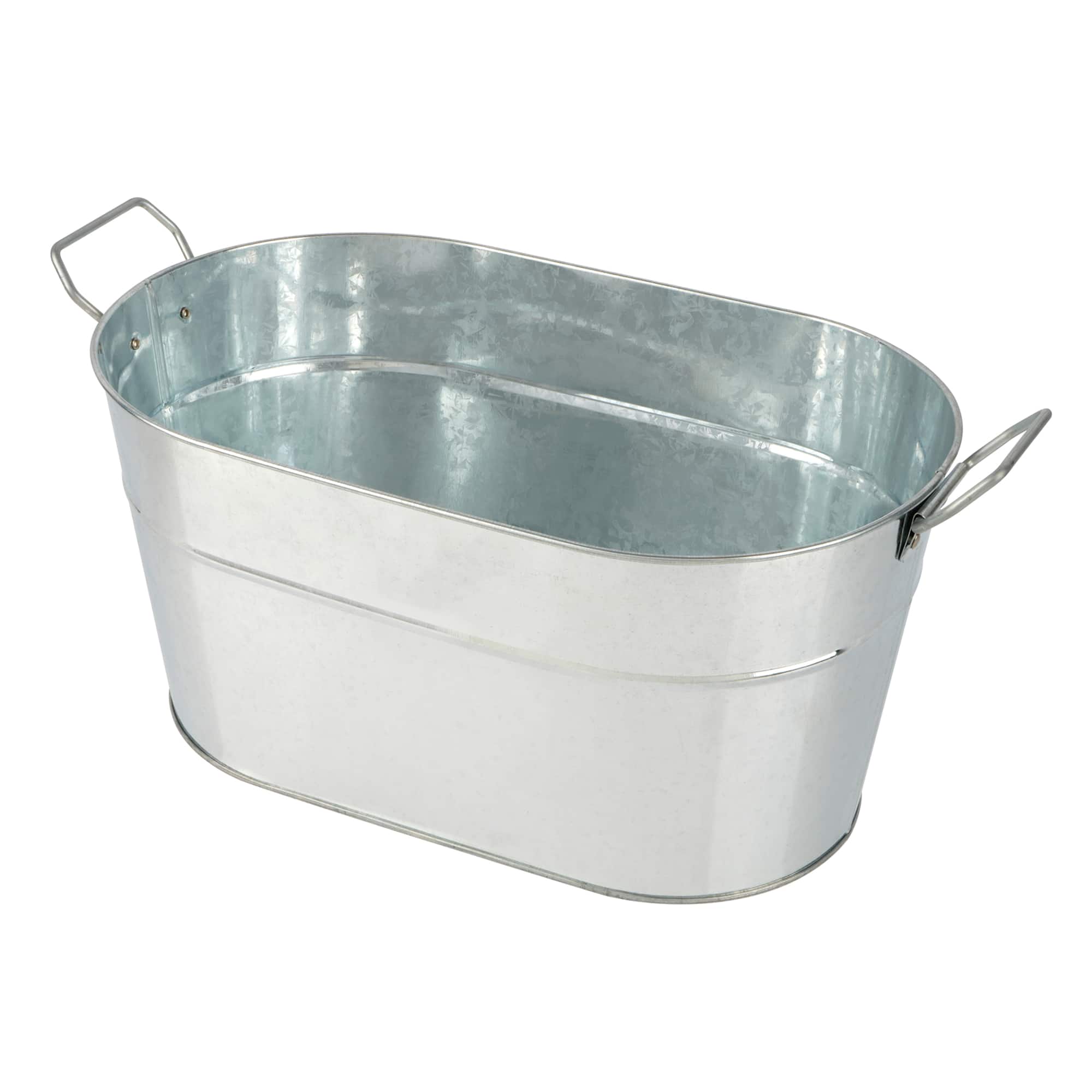 12" Silver Oval Metal Bucket by Celebrate It™